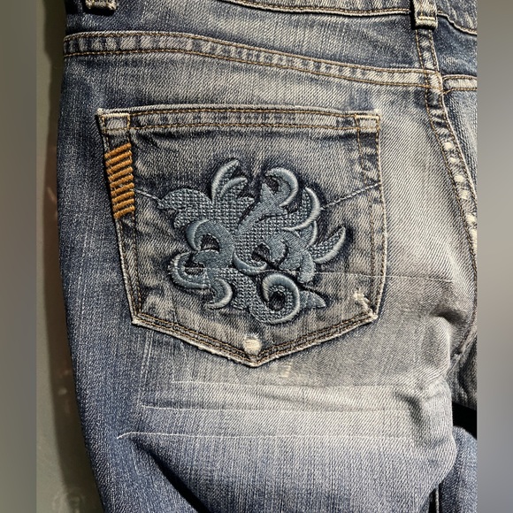 Paige Premium Denim Hidden Hills Reconstructed Embroidered Jeans Size 28 - Picture 6 of 10